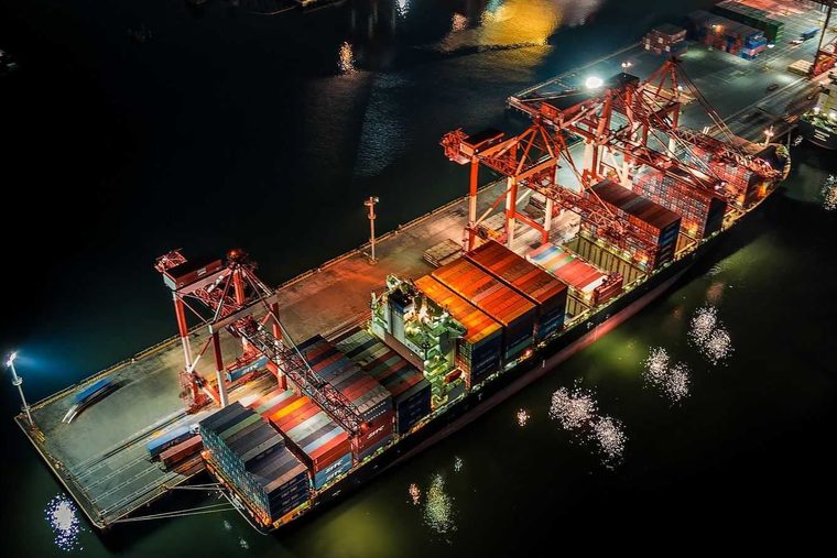 Container terminal operations at night